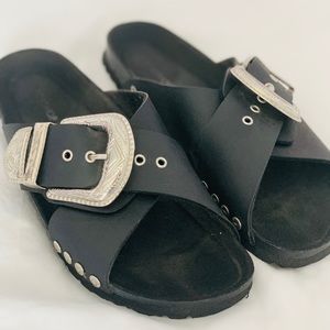Topshop Buckle Slide Sandals